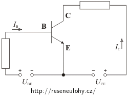Tranzistor NPN v zapojení se společným emitorem